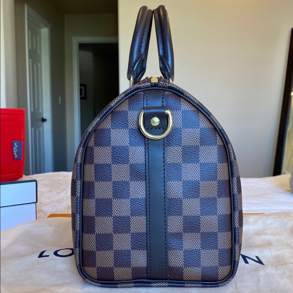 LOUIS VUITTON SPEEDY BANDOULIERE 25 and EMILIE WALLET DAMIER EBENE - Picture 4 of 16